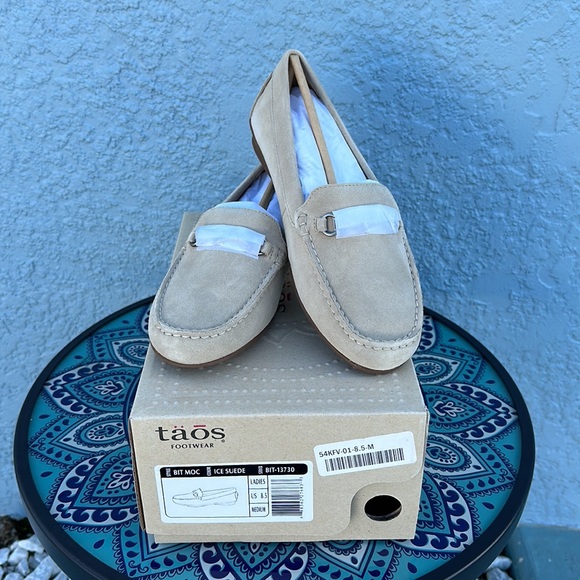 Taos Footwear Shoes Taos Footwear Womens Bit Moc Mocassin Ice Sude